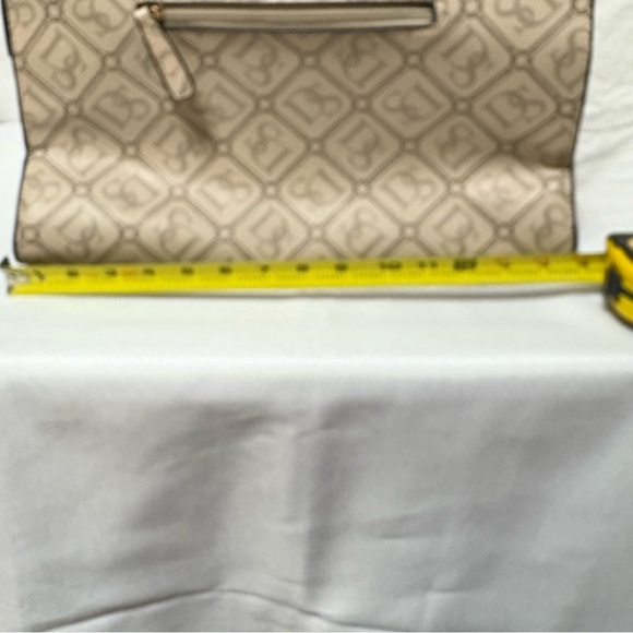 Dasein women's top handle monogram satchel bag in brown. - Picture 5 of 10